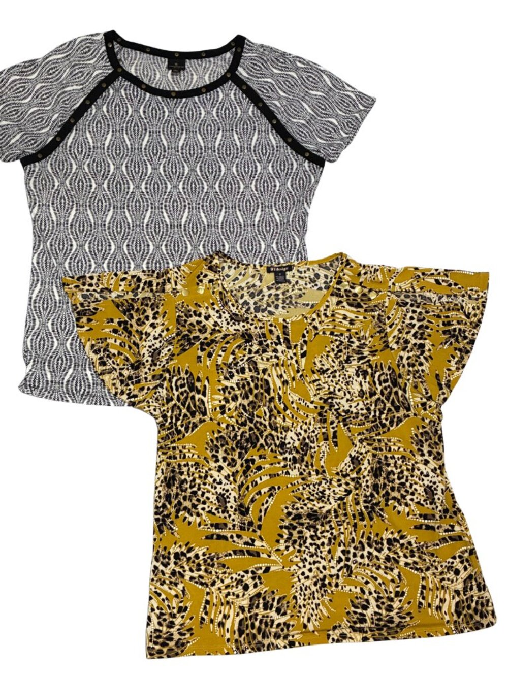 Worthington BYdesign 3X Plus Size Blouse Bundle Bold Print Career Workwear Tops